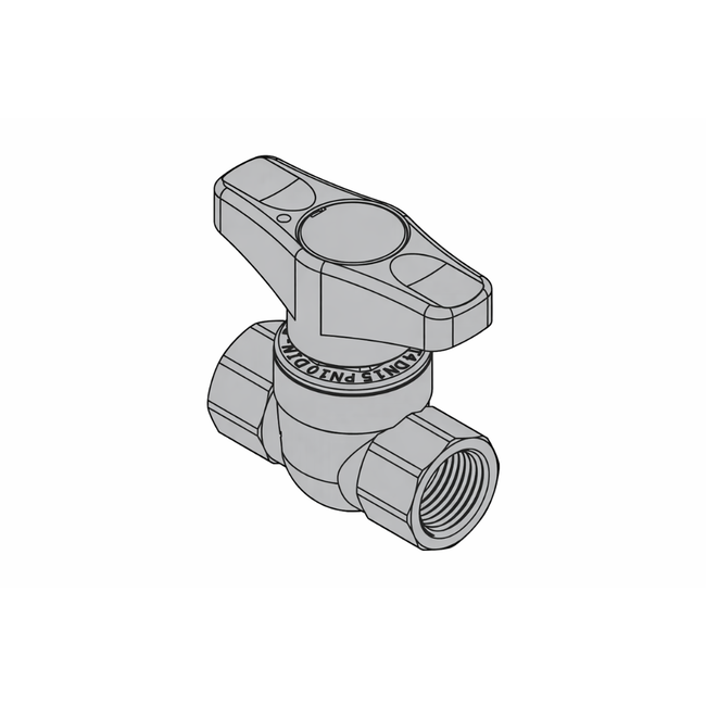 TECO T4 - Robinet cu bilă universal Top Entry, drept, filetat F/F, cu mâner