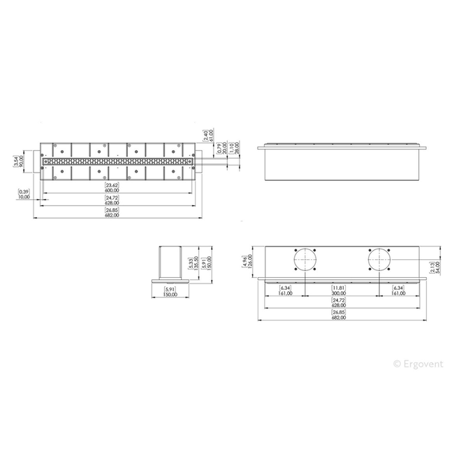 Anemostat - ERGOVENT LINEO PROFILE 600