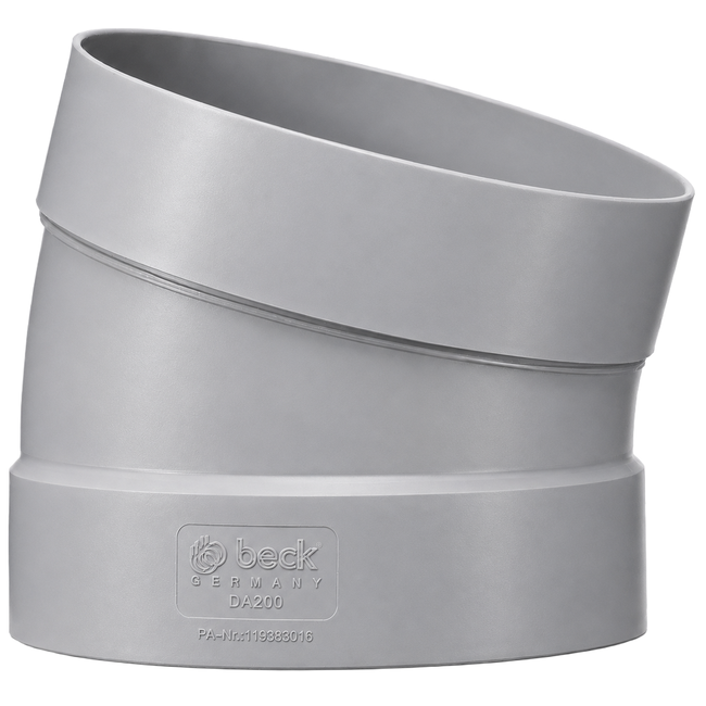 BECK - Cot de ventilație la 15° din PPs DN200