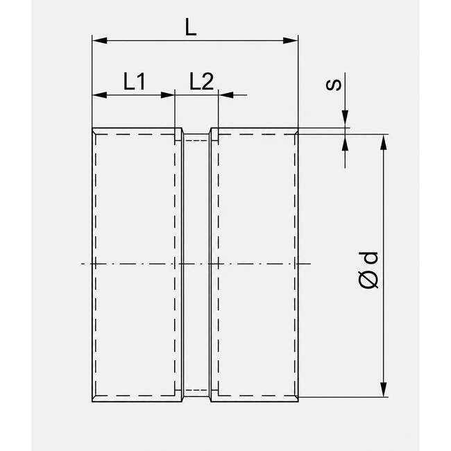 BECK - Mufă dublă de ventilație din PPs DN160