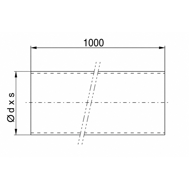 BECK - Țeavă de ventilație din PPs DN160 x 3,0 mm, L = 1 m