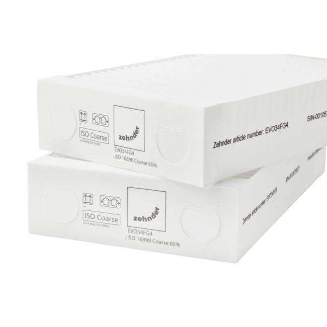 Zehnder set filtre ISO Coarse pentru EVO 3 / EVO 4 – 2 bucăți, clasă G4/G4