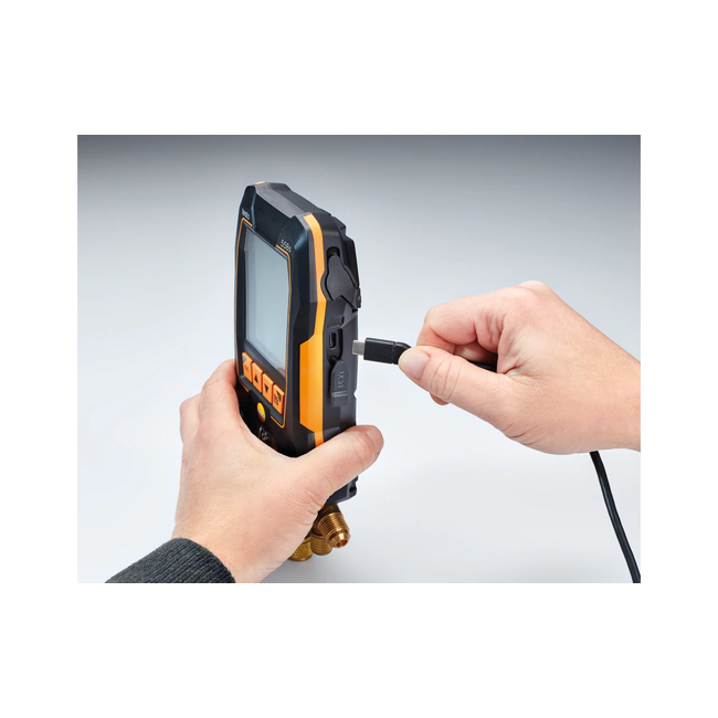 testo 558s Set Vacuum Smart cu furtunuri - Manifold digital inteligent cu sonde de temperatură și vacuum wireless și set de încărcare cu 4 furtunuri